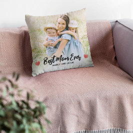 Cojín Decorativo La mejor foto moderna de mamá de la historia