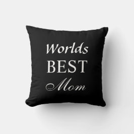 Cojín Decorativo La mejor madre del mundo: Pillow en negro