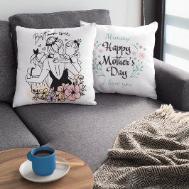 Cojín Decorativo La mejor madre, mamá, personalizados y flores