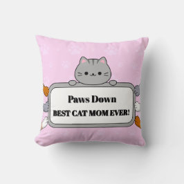 Cojín Decorativo La Mejor Mamá de Gatos con Diferencia Adorable