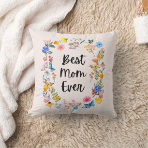 Cojín Decorativo La mejor mamá de todos los Bonitos silvestres Boho