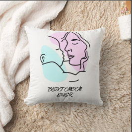 Cojín Decorativo La mejor mamá del día de la madre del arte de la l