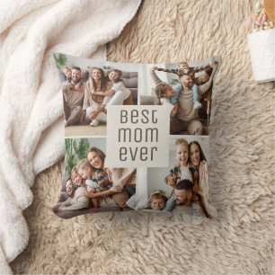 Cojín Decorativo La Mejor Mamá del Mundo 5 Colage de Fotos Día de l