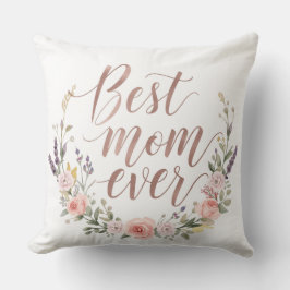 Cojín Decorativo La mejor mamá del mundo – Almohadón de agua con fl