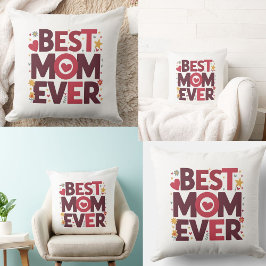 Cojín Decorativo La Mejor Mamá del Mundo Corazones Lindos Madre 