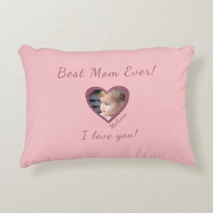 Cojín Decorativo La mejor mamá plantilla personalizada para niños