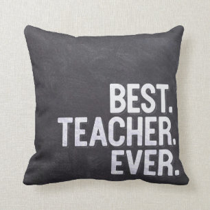 Cojín Decorativo La mejor pizarra del período del profesor nunca -