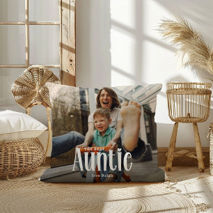 Cojín Decorativo La mejor TÍA Regalo Foto Personalizada Lindo 