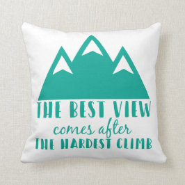 Cojín Decorativo La mejor visión viene después de, la subida más