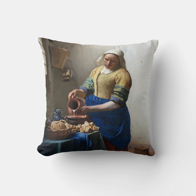 Cojín Decorativo La Milkmaid, Johannes Vermeer, 1657-1658 (Anverso)