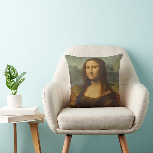 Cojín Decorativo La Mona Lisa de Leonardo da Vinci (Silla)