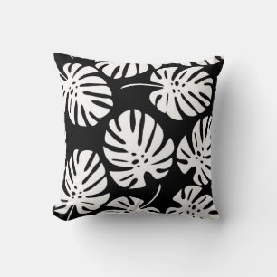 Cojín Decorativo La monstera de color deja un patrón sin fisuras