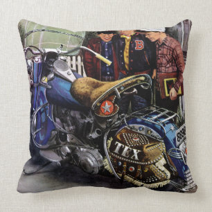 Cojín Decorativo La motocicleta de Tex
