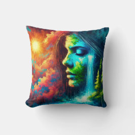 Cojín Decorativo La mujer como la tierra: El emblema de la naturale
