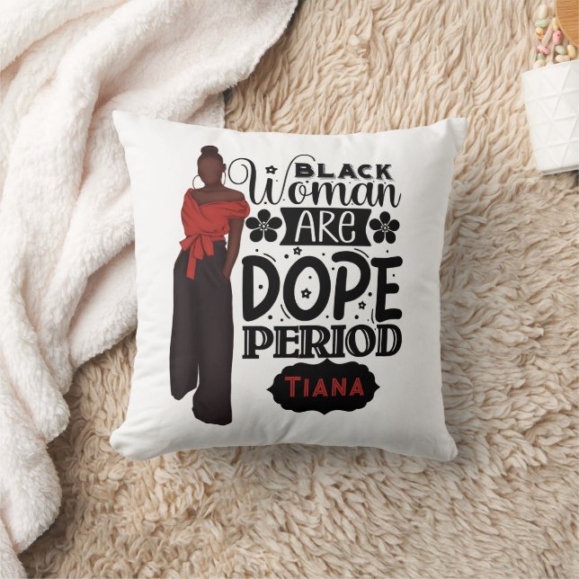 Cojín Decorativo La mujer negra es Dope Melanin Chica (Manta)