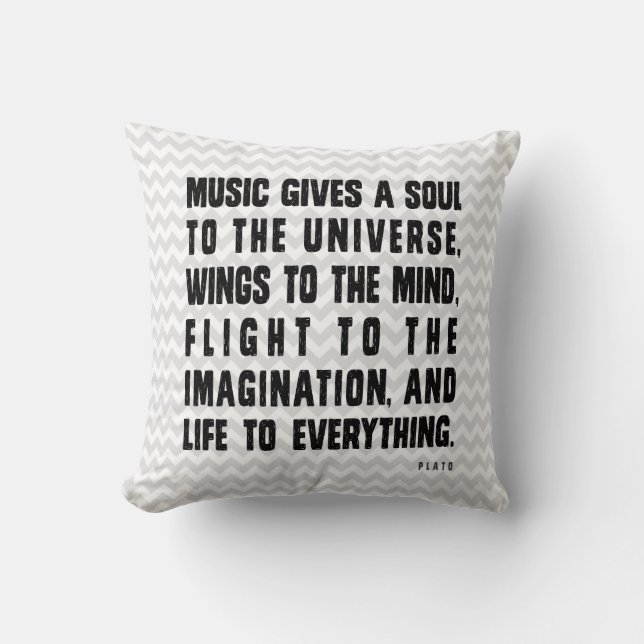 Cojín Decorativo La música da alma al universo (Anverso)