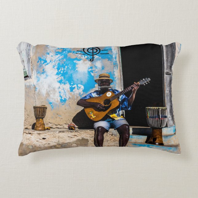 Cojín Decorativo La música es la medicina de la mente (Anverso)