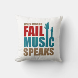 Cojín Decorativo La música habla Typo