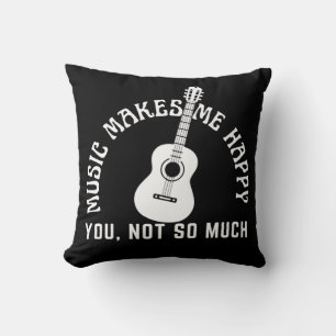 COJÍN DECORATIVO LA MÚSICA ME HACE FELIZ TÚ NO TANTO