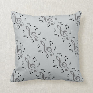 Cojín Decorativo La música observa gris