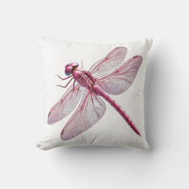 Cojín Decorativo La naturaleza de la libélula rosa inspiró el arte