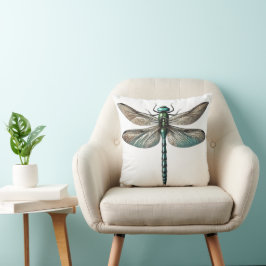 Cojín Decorativo La naturaleza elegante de la libélula inspirada en