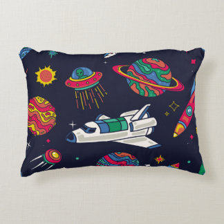 Cojín Decorativo La nave espacial en Galaxy es un patrón sin fisura