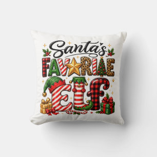 Cojín Decorativo La Navidad del Elfo Favorito de Santa