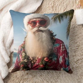 Cojín Decorativo La Navidad Tropical de Santa