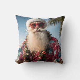 Cojín Decorativo La Navidad Tropical de Santa