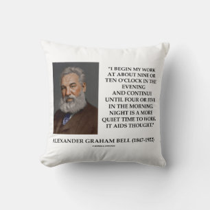 Cojín Decorativo La Noche Es Un Momento Más Tranquilo Para Trabajar