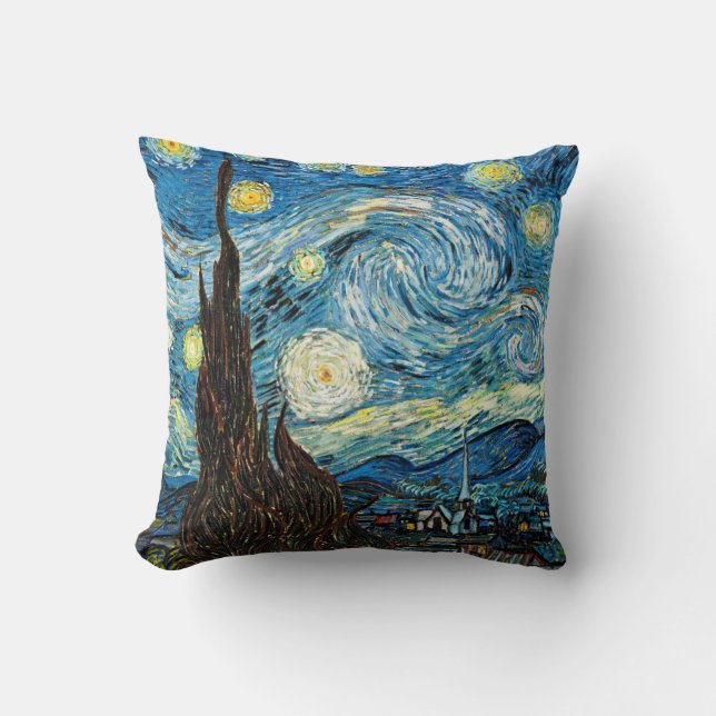Cojín Decorativo La noche estrellada de Vincent Van Gogh (Anverso)