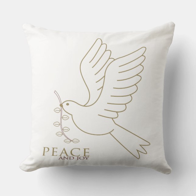 Cojín Decorativo La paloma de la paz (Anverso)
