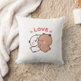 Cojín Decorativo La pareja de osos de Panda, bubu y los abrazos de