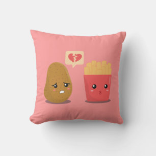 Cojín Decorativo La patata tiene el corazón roto por las patatas fr