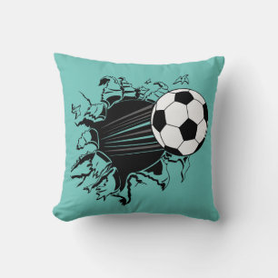 Cojín Decorativo La pelota de fútbol se estalla