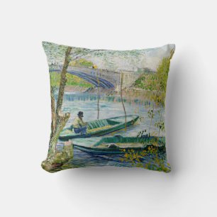 Cojín Decorativo La pesca en primavera por Vincent van Gogh