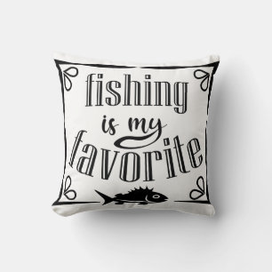 Cojín Decorativo La pesca es mi cita favorita