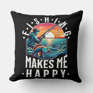 Cojín Decorativo La Pesca Me Hace Feliz