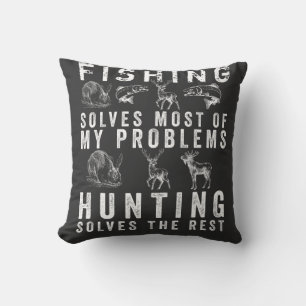 COJÍN DECORATIVO LA PESCA RESOLUCIONA LA MAYORÍA DE MIS PROBLEMAS H