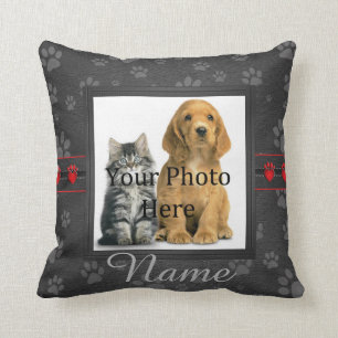 Cojín Decorativo La pintura gris Personalizado imprime conmemoraci