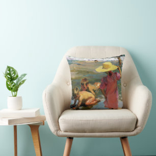 Cojín Decorativo La pintura Los jóvenes anfibios de Joaquin Sorolla