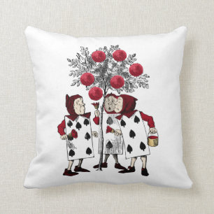 Cojín Decorativo La pintura roja vintage de los Rosas