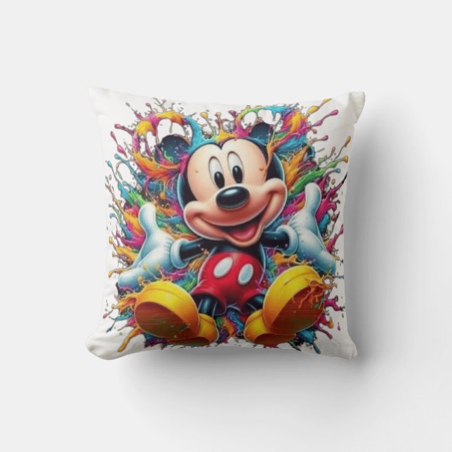 Cojín Decorativo La plática mágica de Mickey (Anverso)