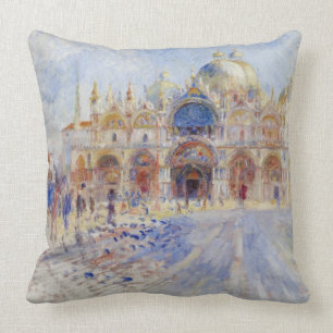 Cojín Decorativo La plaza San Marco, Venecia, 1881 (aceite en lona)