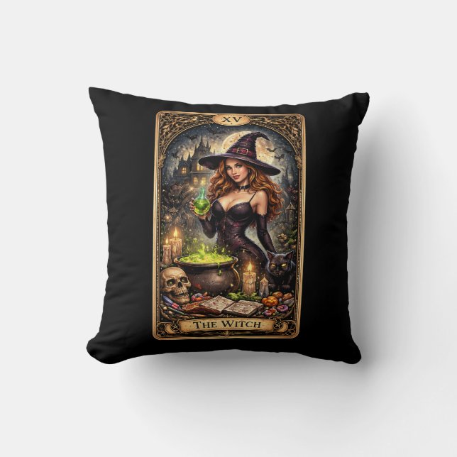 Cojín Decorativo La Poción de la Bruja (Anverso)