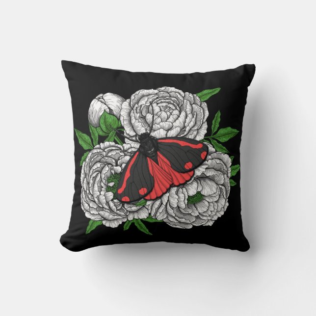 Cojín Decorativo La polilla del cinabrio (Anverso)