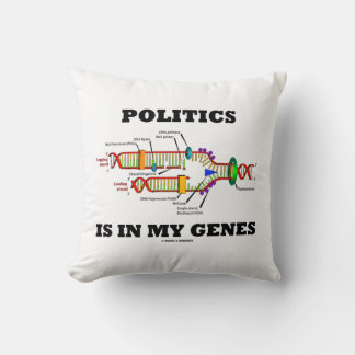 Cojín Decorativo La política está en mis genes Humor de ADN