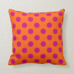 Cojín Decorativo La polka de Fuchsia da puntapiés al naranja<br><div class="desc">La polka de Fuchsia da puntapiés al naranja</div>