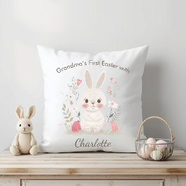 Cojín Decorativo La primera Pascua de la abuela personalizada